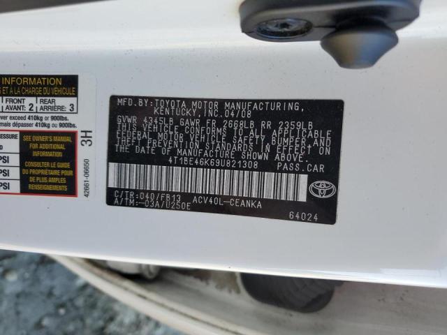 35989883 :رقم المزاد ، 4T1BE46K69U821308 vin ، 2009 Toyota Camry Base مزاد بيع