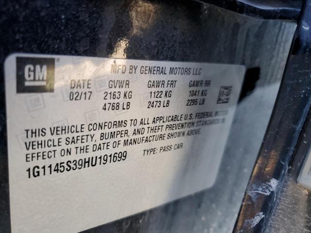 Aukcja sprzedaży 2017 Chevrolet Impala Premier, vin: 1G1145S39HU191699, numer aukcji: 35886623
