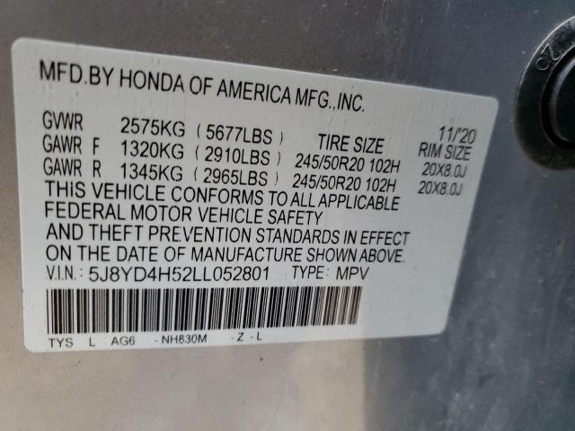 Продажа на аукционе авто 2020 Acura Mdx Technology, vin: 5J8YD4H52LL052801, номер лота: 72867652