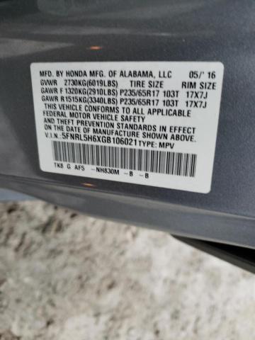 Продаж на аукціоні авто 2016 Honda Odyssey Exl, vin: 5FNRL5H6XGB106021, номер лоту: 35903643