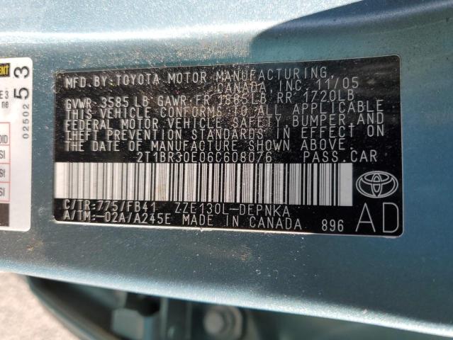 Продаж на аукціоні авто 2006 Toyota Corolla Ce, vin: 2T1BR30E06C608076, номер лоту: 36568033