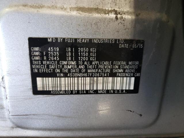 2015 Subaru Legacy 2.5i Premium მანქანა იყიდება აუქციონზე, vin: 4S3BNBH67F3067541, აუქციონის ნომერი: 36068973