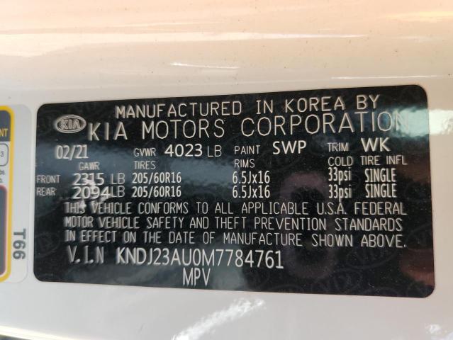 36180893 :رقم المزاد ، KNDJ23AU0M7784761 vin ، 2021 Kia Soul Lx مزاد بيع