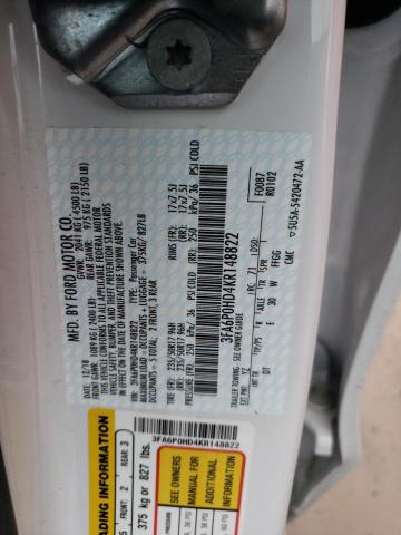 Aukcja sprzedaży 2019 Ford Fusion Se, vin: 3FA6P0HD4KR148822, numer aukcji: 36664473