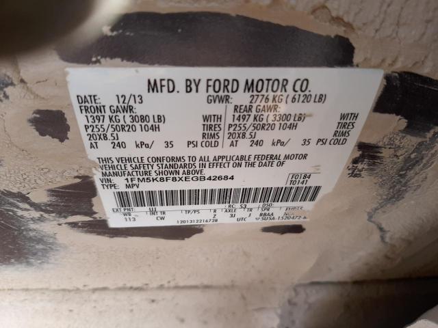 Продаж на аукціоні авто 2014 Ford Explorer Limited, vin: 1FM5K8F8XEGB42684, номер лоту: 36169113