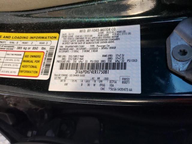 73595182 :رقم المزاد ، 3FA6P0H74ER175081 vin ، 2014 Ford Fusion Se مزاد بيع