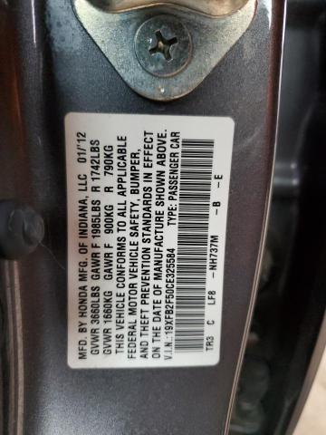 Продажа на аукционе авто 2012 Honda Civic Lx, vin: 19XFB2F50CE325584, номер лота: 36648443