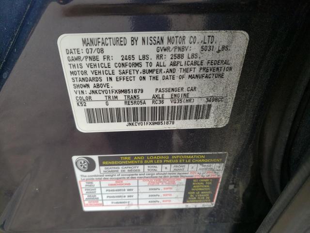Продаж на аукціоні авто 2009 Infiniti M35 Base, vin: JNKCY01FX9M851879, номер лоту: 36871233