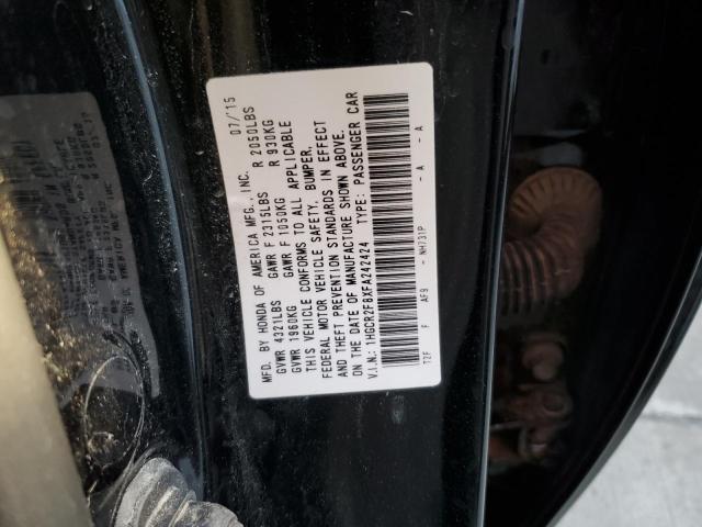 Aukcja sprzedaży 2015 Honda Accord Exl, vin: 1HGCR2F8XFA242424, numer aukcji: 35848723