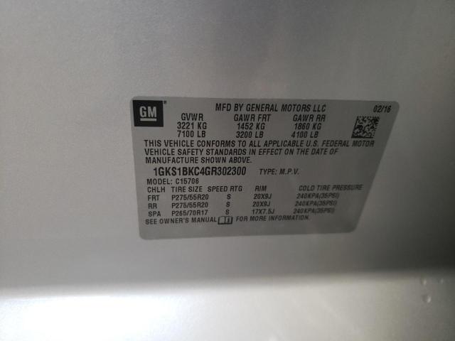 73640272 :رقم المزاد ، 1GKS1BKC4GR302300 vin ، 2016 Gmc Yukon Slt مزاد بيع