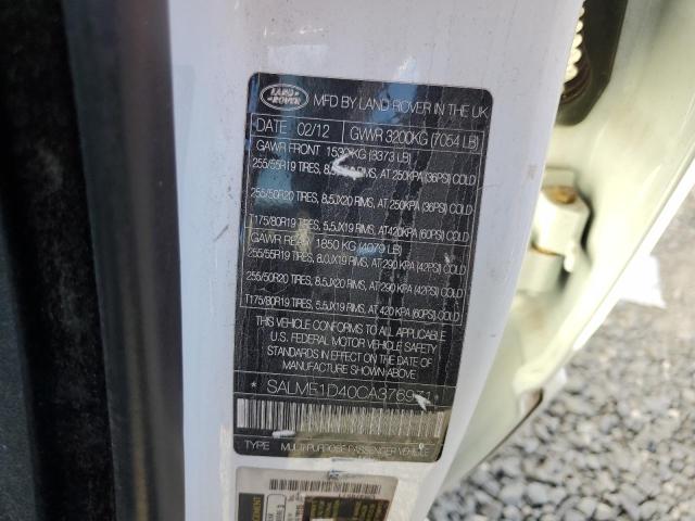Продажа на аукционе авто 2012 Land Rover Range Rover Hse, vin: SALME1D40CA376971, номер лота: 36465583