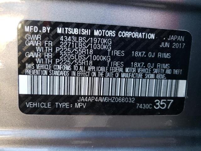 36888913 :رقم المزاد ، JA4AP4AW6HZ066032 vin ، 2017 Mitsubishi Outlander Sport Sel مزاد بيع