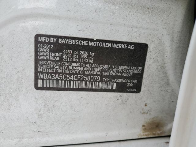 36885683 :رقم المزاد ، WBA3A5C54CF258079 vin ، 2012 Bmw 328 I مزاد بيع