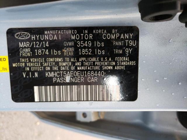 36976603 :رقم المزاد ، KMHCT5AE0EU168440 vin ، 2014 Hyundai Accent Gls مزاد بيع