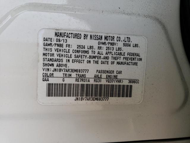 36975343 :رقم المزاد ، JN1BV7AR3EM693777 vin ، 2014 Infiniti Q50 Base مزاد بيع