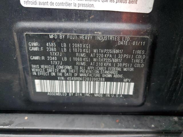 37461253 :رقم المزاد ، 4S4BRBKC2B3390288 vin ، 2011 Subaru Outback 2.5i Limited مزاد بيع