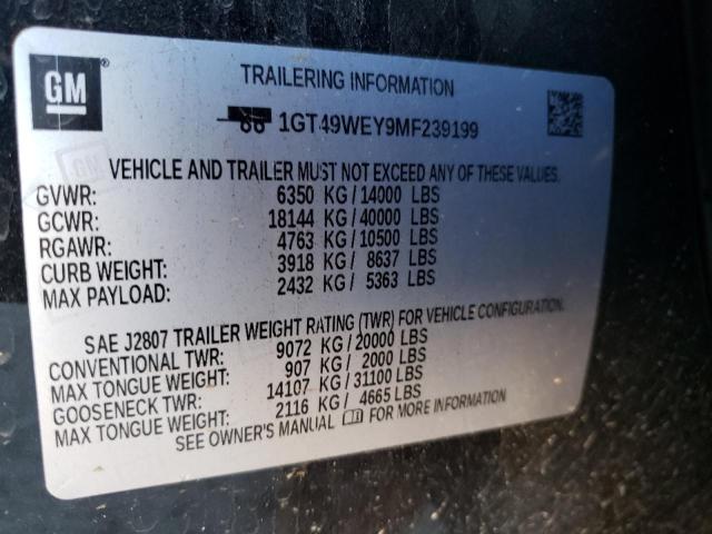 2021 Gmc Sierra K3500 Denali მანქანა იყიდება აუქციონზე, vin: 1GT49WEY9MF239199, აუქციონის ნომერი: 36779483