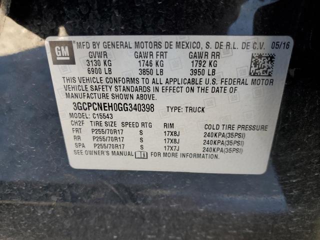 2016 Chevrolet Silverado C1500 მანქანა იყიდება აუქციონზე, vin: 3GCPCNEH0GG340398, აუქციონის ნომერი: 36451603