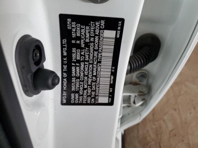 37346363 :رقم المزاد ، SHHFK7H44JU234972 vin ، 2018 Honda Civic Sport مزاد بيع