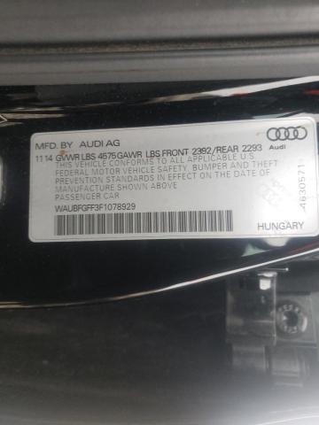 Aukcja sprzedaży 2015 Audi A3 Premium, vin: WAUBFGFF3F1078929, numer aukcji: 36464543