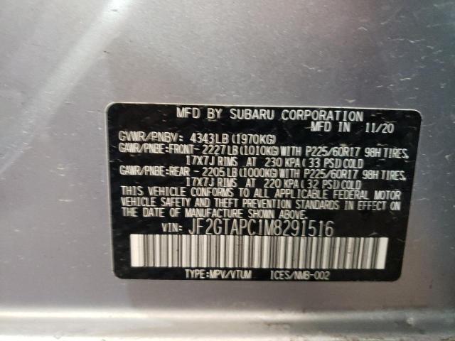 Продаж на аукціоні авто 2021 Subaru Crosstrek Premium, vin: JF2GTAPC1M8291516, номер лоту: 36055093