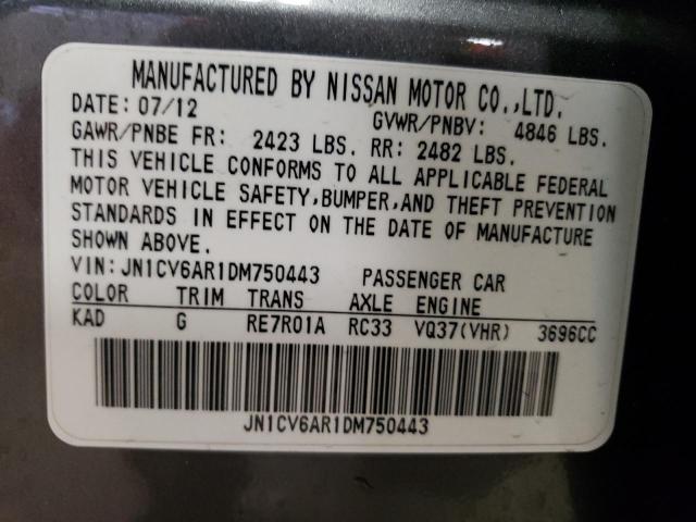 Продажа на аукционе авто 2013 Infiniti G37, vin: JN1CV6AR1DM750443, номер лота: 37199663