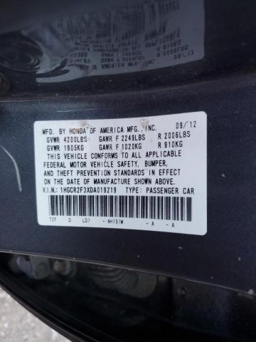 37653023 :رقم المزاد ، 1HGCR2F3XDA019219 vin ، 2013 Honda Accord Lx مزاد بيع