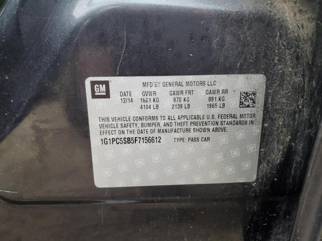 36731673 :رقم المزاد ، 1G1PC5SB5F7156612 vin ، 2015 Chevrolet Cruze Lt مزاد بيع