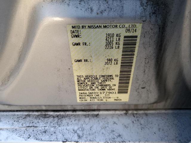 Aukcja sprzedaży 2015 Nissan Altima 2.5, vin: 1N4AL3AP2FC177901, numer aukcji: 37672693