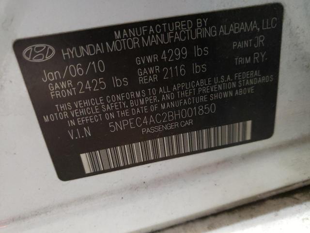 Aukcja sprzedaży 2011 Hyundai Sonata Se, vin: 5NPEC4AC2BH001850, numer aukcji: 37031243