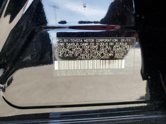 Продажа на аукционе авто 2011 Lexus Ls 460, vin: JTHBL5EF7B5104550, номер лота: 37855523