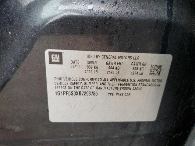Aukcja sprzedaży 2011 Chevrolet Cruze Lt, vin: 1G1PF5S9XB7293785, numer aukcji: 37613123