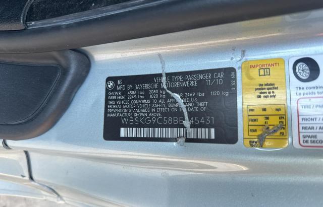 37672523 :رقم المزاد ، WBSKG9C58BE645431 vin ، 2011 Bmw M3 مزاد بيع