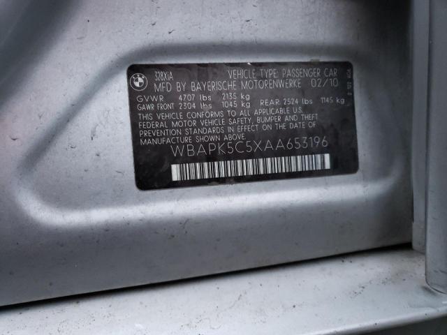 36542793 :رقم المزاد ، WBAPK5C5XAA653196 vin ، 2010 Bmw 328 Xi Sulev مزاد بيع