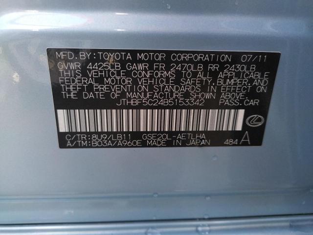 Продаж на аукціоні авто 2011 Lexus Is 250, vin: JTHBF5C24B5153342, номер лоту: 37504843