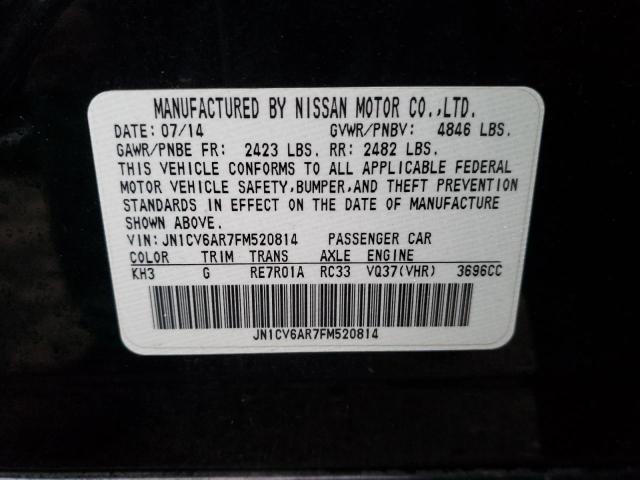 Продаж на аукціоні авто 2015 Infiniti Q40, vin: JN1CV6AR7FM520814, номер лоту: 37830923