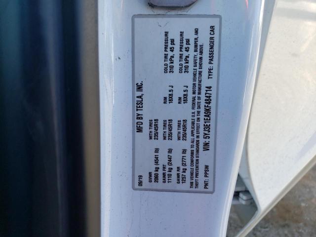 Aukcja sprzedaży 2019 Tesla Model 3, vin: 5YJ3E1EA9KF484714, numer aukcji: 37844653