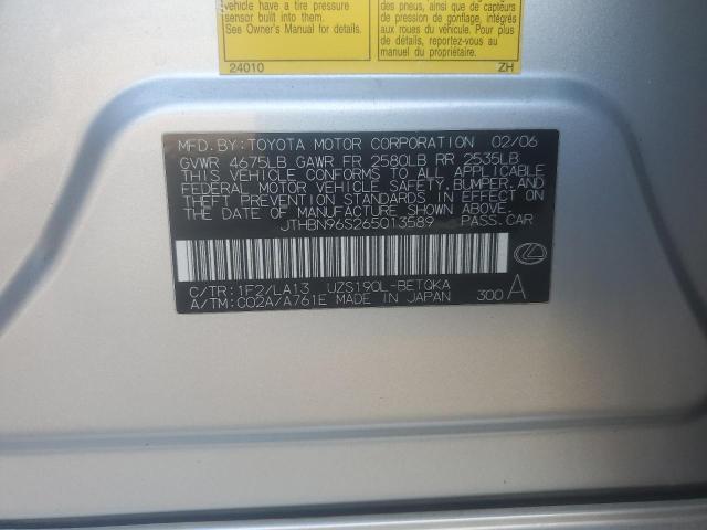 Aukcja sprzedaży 2006 Lexus Gs 430, vin: JTHBN96S265013589, numer aukcji: 38375693