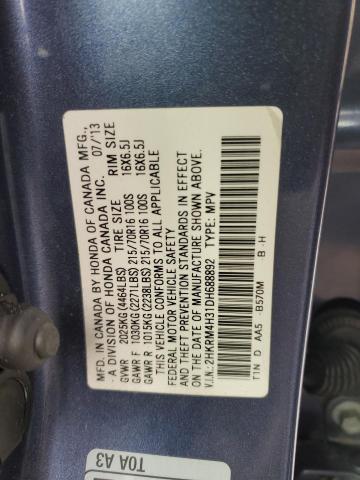 37863523 :رقم المزاد ، 2HKRM4H31DH688892 vin ، 2013 Honda Cr-v Lx مزاد بيع