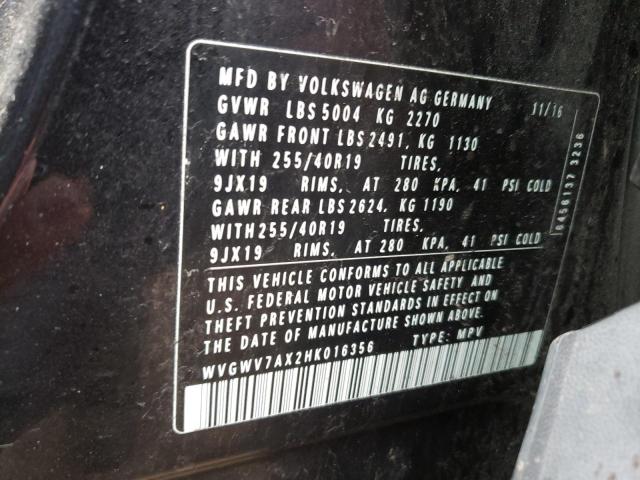 Продажа на аукционе авто 2017 Volkswagen Tiguan Sel, vin: WVGWV7AX2HK016356, номер лота: 37768553