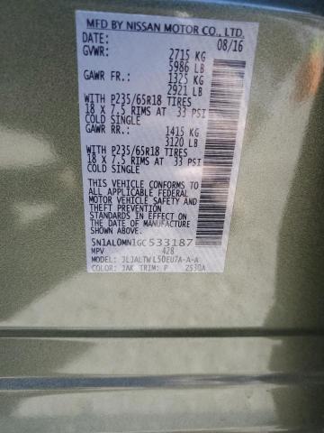 Aukcja sprzedaży 2016 Infiniti Qx60, vin: 5N1AL0MN1GC533187, numer aukcji: 38518633