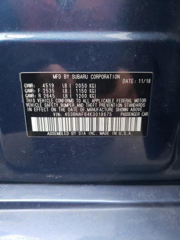 Продаж на аукціоні авто 2019 Subaru Legacy 2.5i Premium, vin: 4S3BNAF64K3018675, номер лоту: 38749493