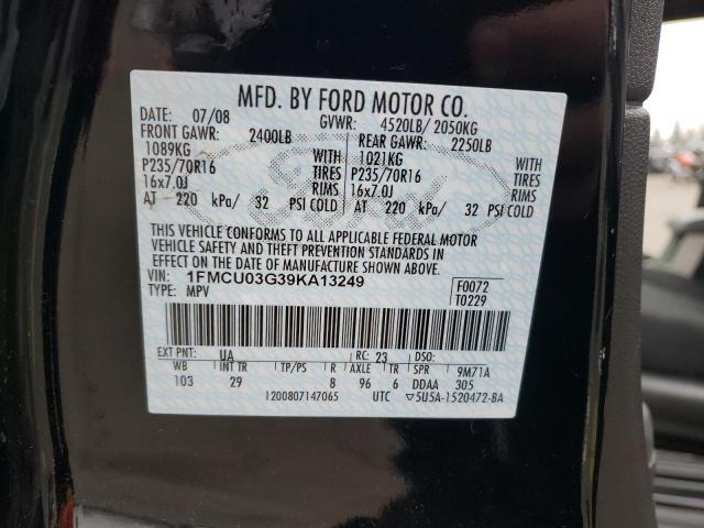 38642123 :رقم المزاد ، 1FMCU03G39KA13249 vin ، 2009 Ford Escape Xlt مزاد بيع