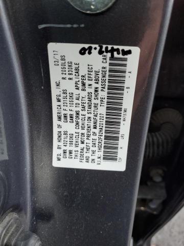 Auction sale of the 2017 Honda Accord Exl, vin: 1HGCR2F82HA201207, lot number: 36664543