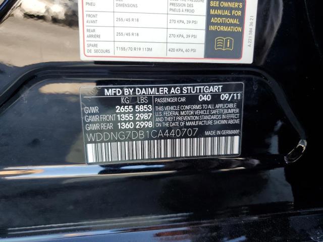 Aukcja sprzedaży 2012 Mercedes-benz S 550, vin: WDDNG7DB1CA440707, numer aukcji: 38949773