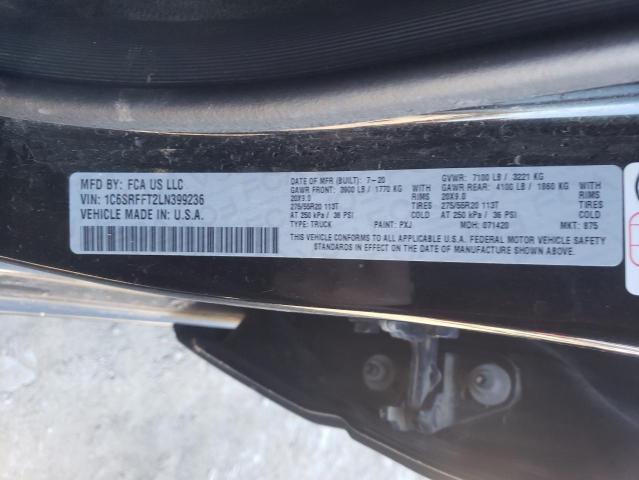 Продажа на аукционе авто 2020 Ram 1500 Big Horn/lone Star, vin: 1C6SRFFT2LN399236, номер лота: 38843313