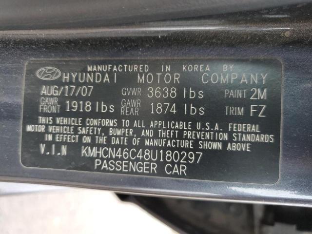 2008 Hyundai Accent Gls მანქანა იყიდება აუქციონზე, vin: KMHCN46C48U180297, აუქციონის ნომერი: 38548513