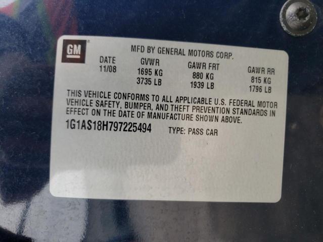 Продажа на аукционе авто 2009 Chevrolet Cobalt Ls, vin: 1G1AS18H797225494, номер лота: 39227573