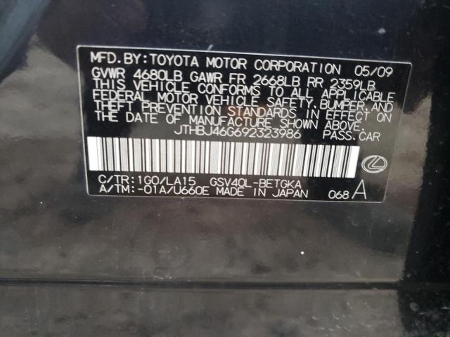 Продаж на аукціоні авто 2009 Lexus Es 350, vin: JTHBJ46G692323986, номер лоту: 38508143