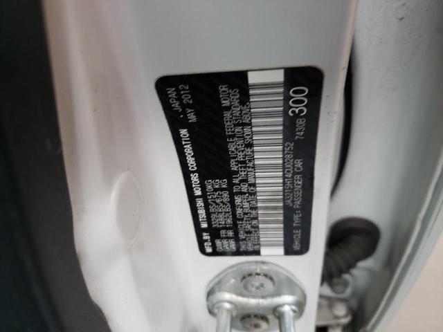 39282153 :رقم المزاد ، JA3215H14CU028752 vin ، 2012 Mitsubishi I Miev Es مزاد بيع